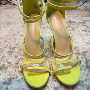 PAIGE Lime Strappy Heels